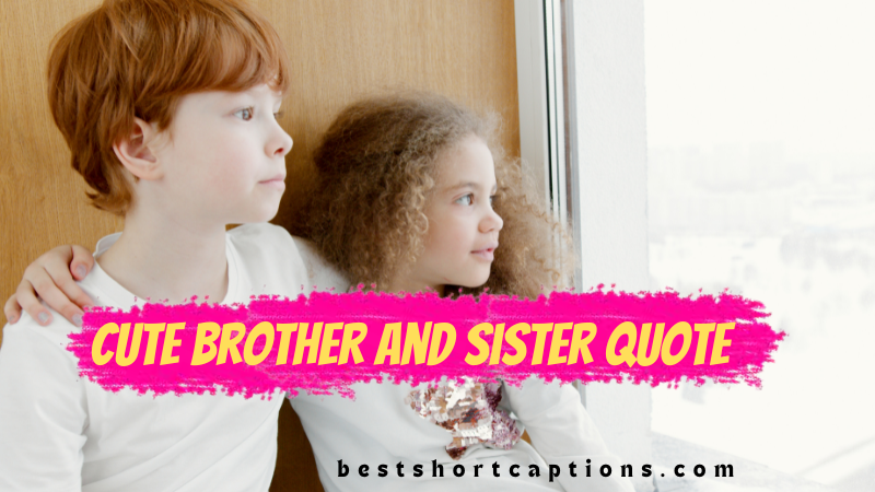 Cute brother and sister quote
