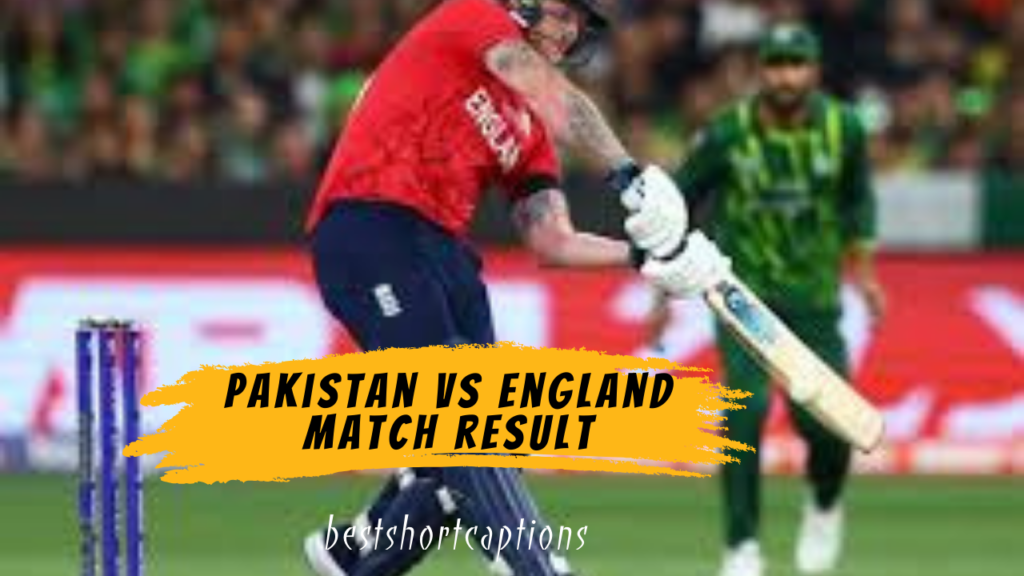 Pakistan vs England match result